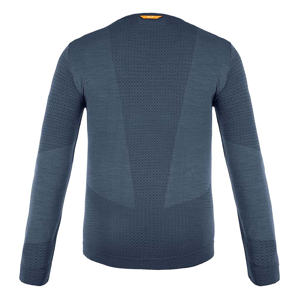 Salewa Zebru Medium Warm Alpine Merino Responsive Long Sleeve Dark Blue Kids T-Shirts