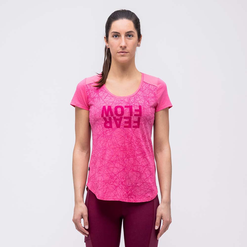 Salewa Alpine Hemp Print Violet/Rose Women T-Shirts