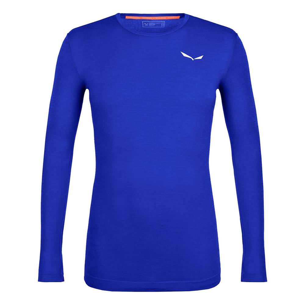 Salewa Zebru Fresh Merino Responsive Long Sleeve Blue Men T-Shirts
