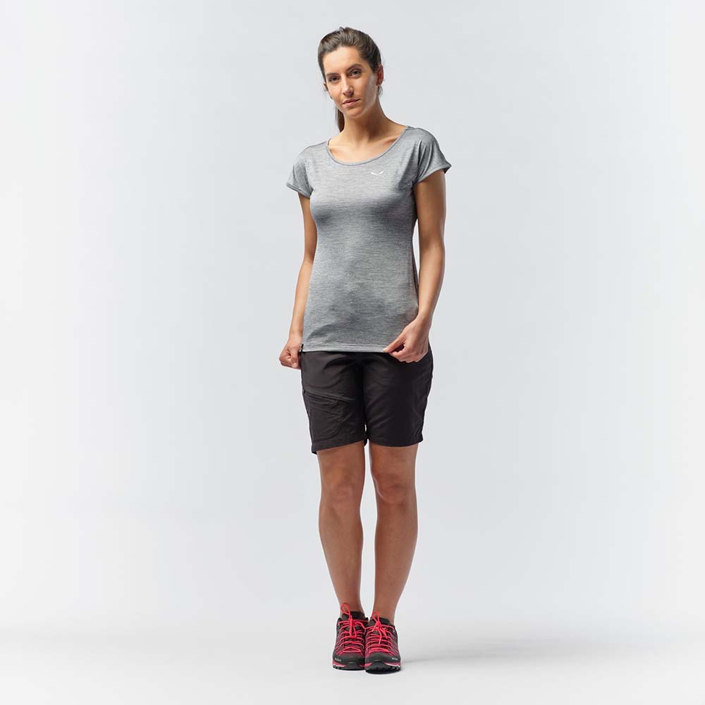 Salewa Puez Melange Dry Grey Women T-Shirts