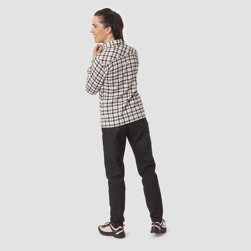 Salewa Fanes Flannel 5 Polarlite Beige/Black Women Shirts