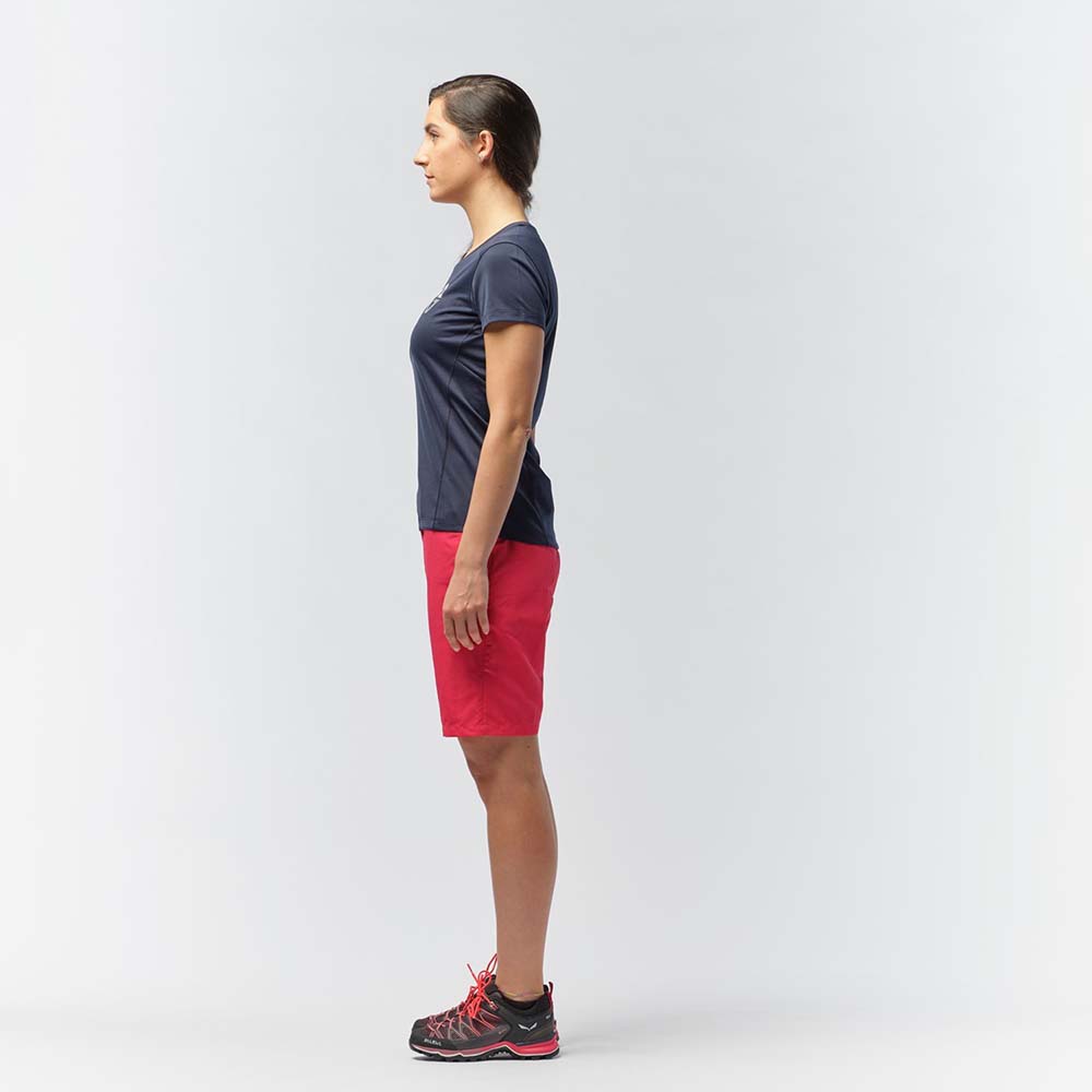 Salewa Sporty Graphic Dry Navy Blue Women T-Shirts