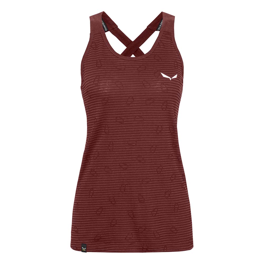 Salewa Lavaredo Hemp Graphic Red Women Tank Top
