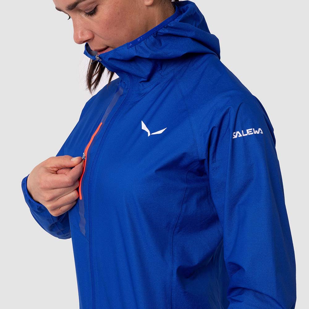 Salewa Puez Light Powertex Hardshell Blue Women Jacket