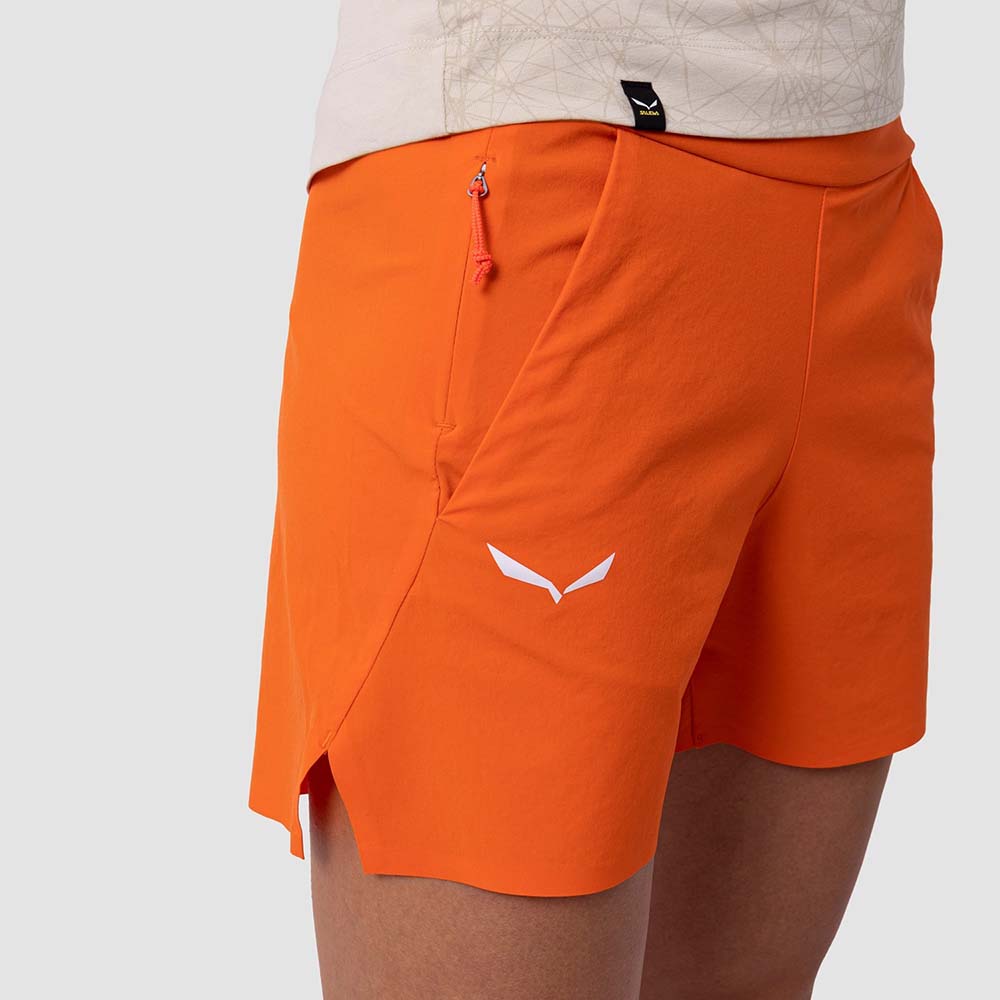 Salewa Lavaredo Durastretch Red Orange Women Shorts