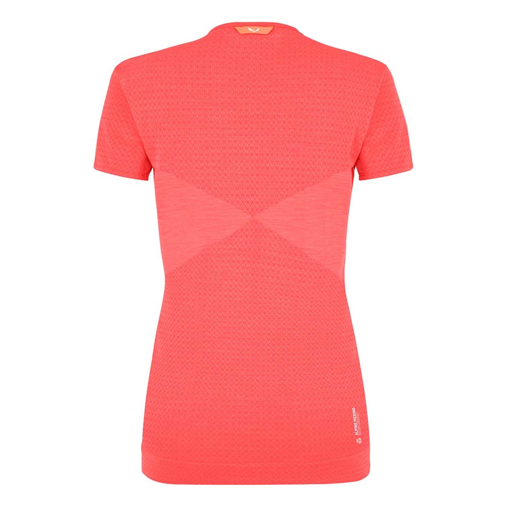 Salewa Zebru Responsive Short Sleeve Pink Women T-Shirts