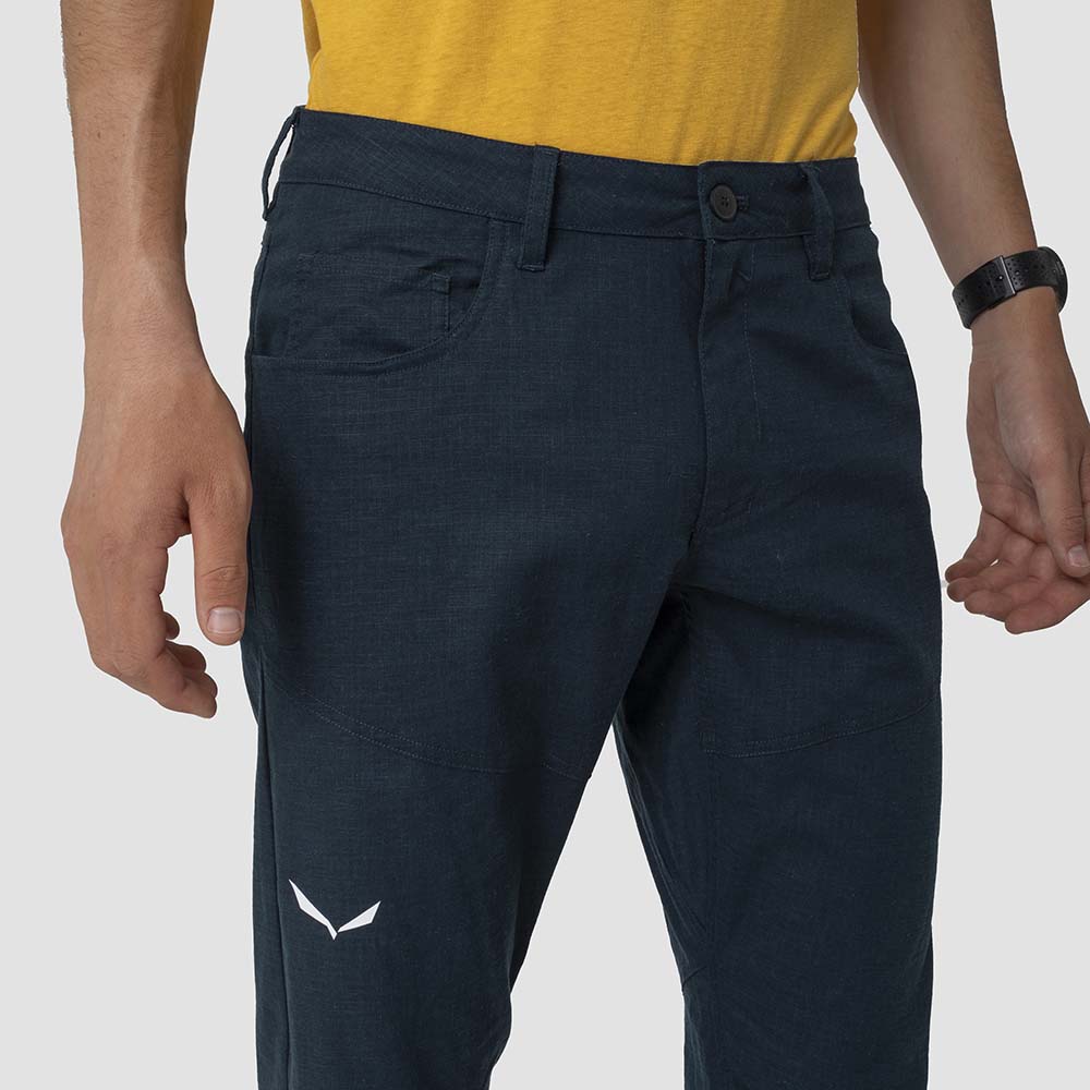 Salewa 5 Pockets Hemp Navy Blue Men Pants