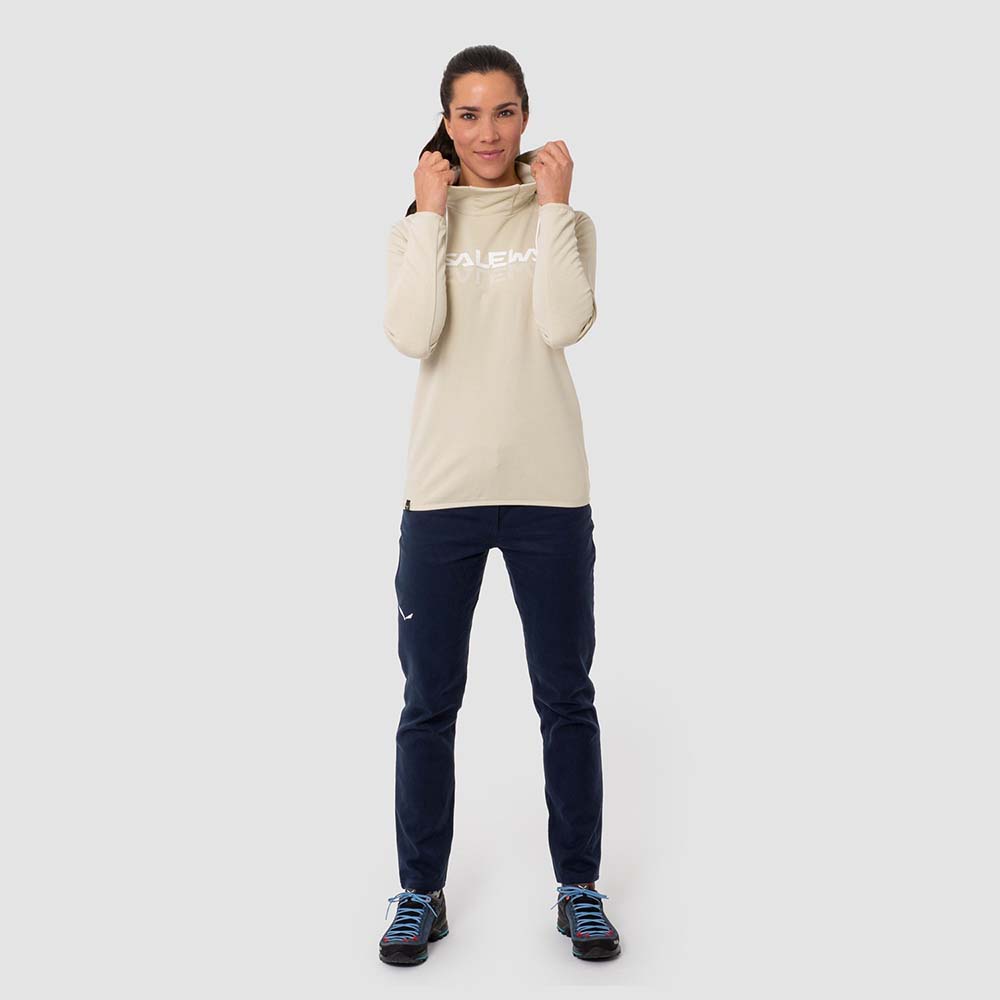 Salewa Pure Hemp Logo Beige Women Hoodies