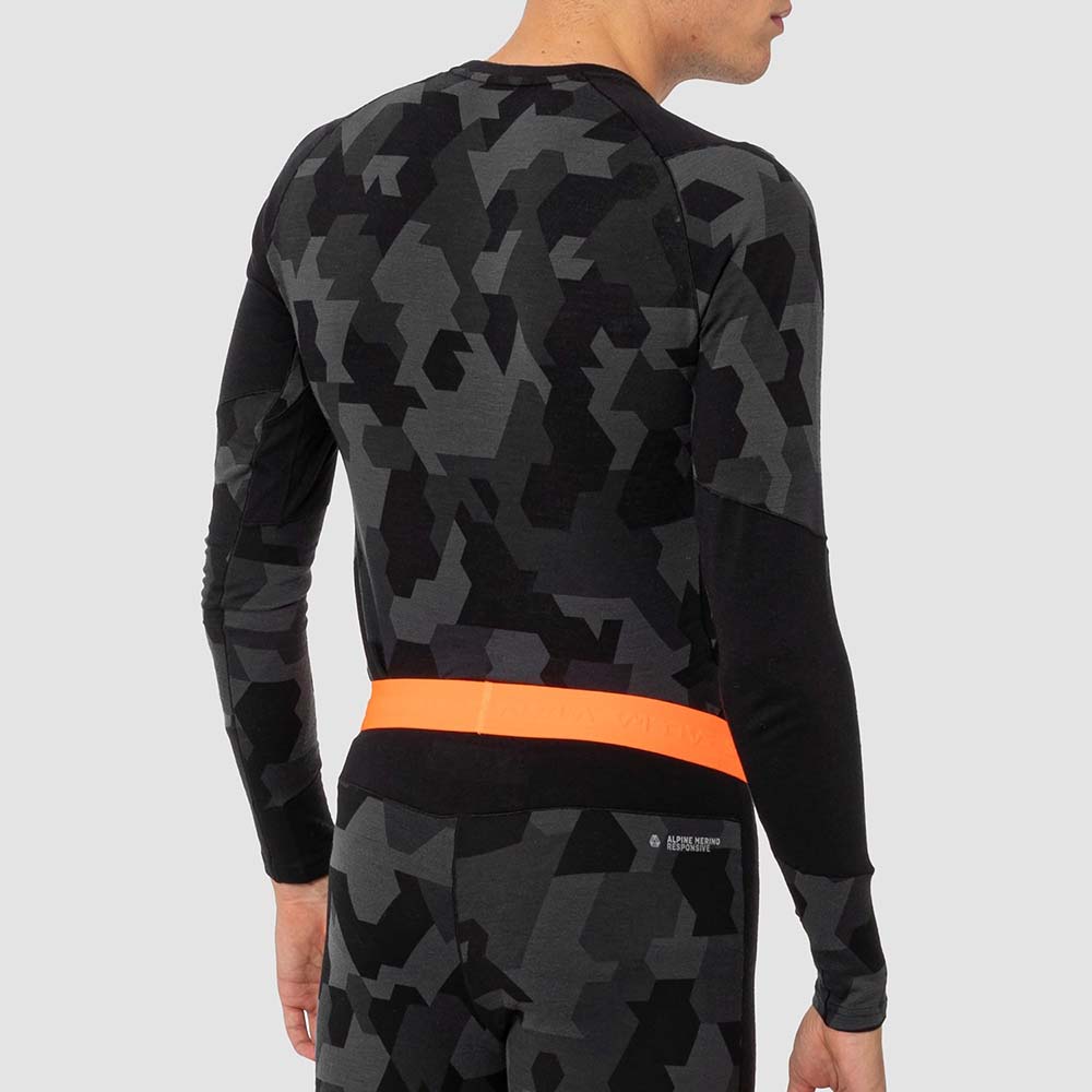 Salewa Cristallo Warm Alpine Merino Responsive Long Sleeve Black Men Baselayer