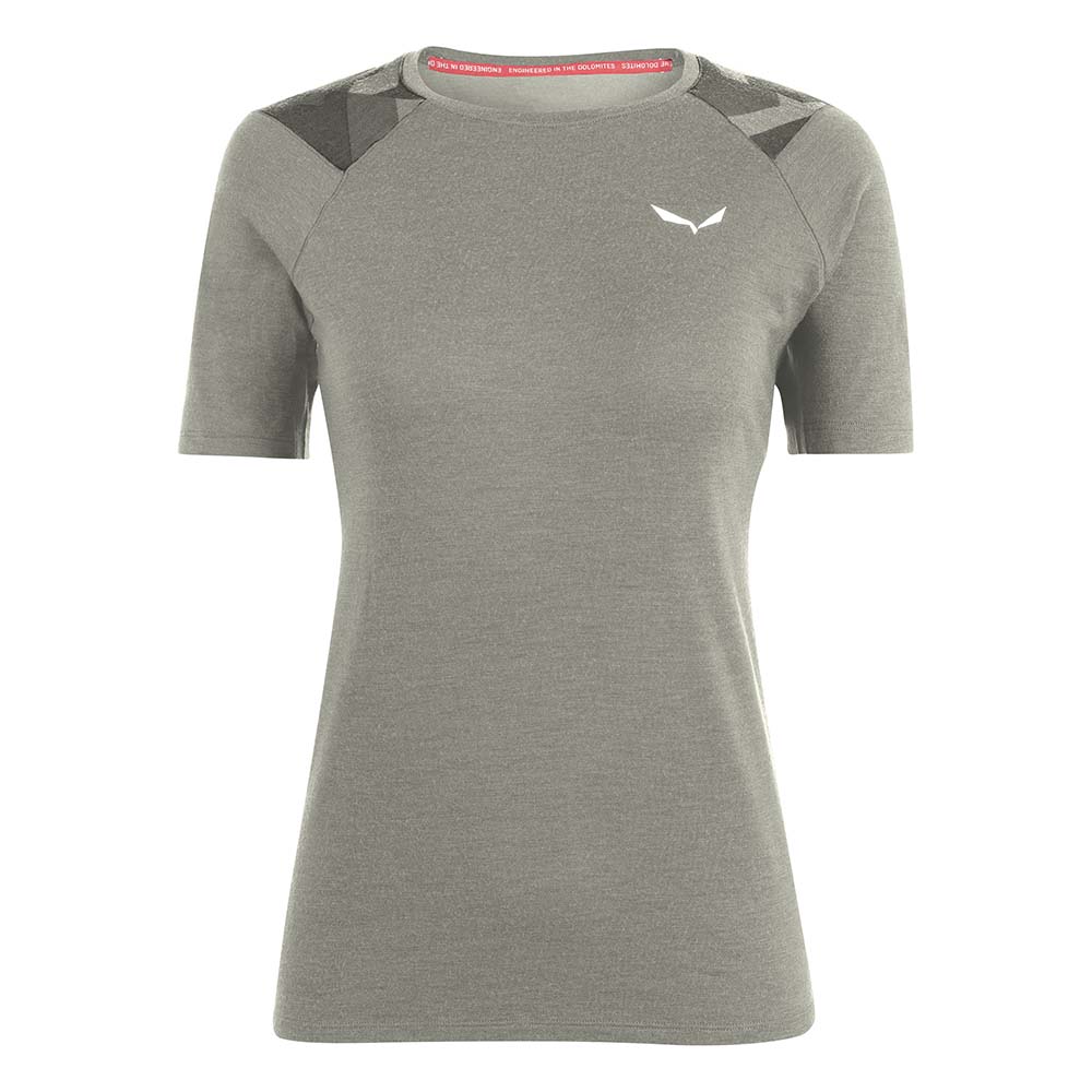 Salewa Cristallo Warm Alpine Merino Responsive Short Sleeve Grey Women Baselayer