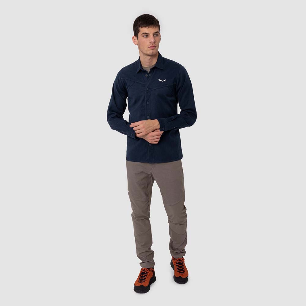 Salewa Fanes Hemp Navy Blue Men Shirts