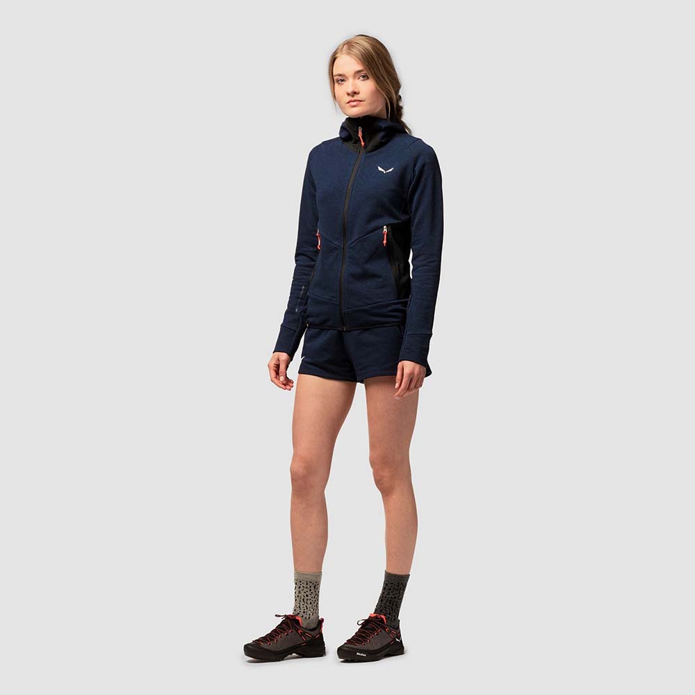 Salewa Lavaredo Hemp Navy Blue Women Hooded Jacket