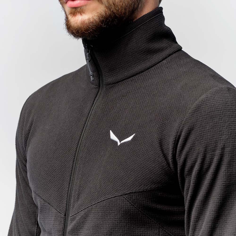 Salewa Plose 5 Polarlite Full-Zip Black Men Tops
