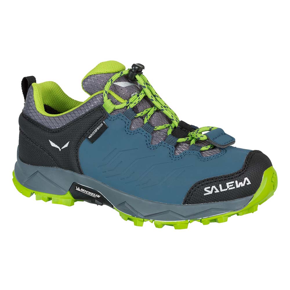 Salewa Mountain Trainer Waterproof Dark Blue/Cactus Kids Shoes