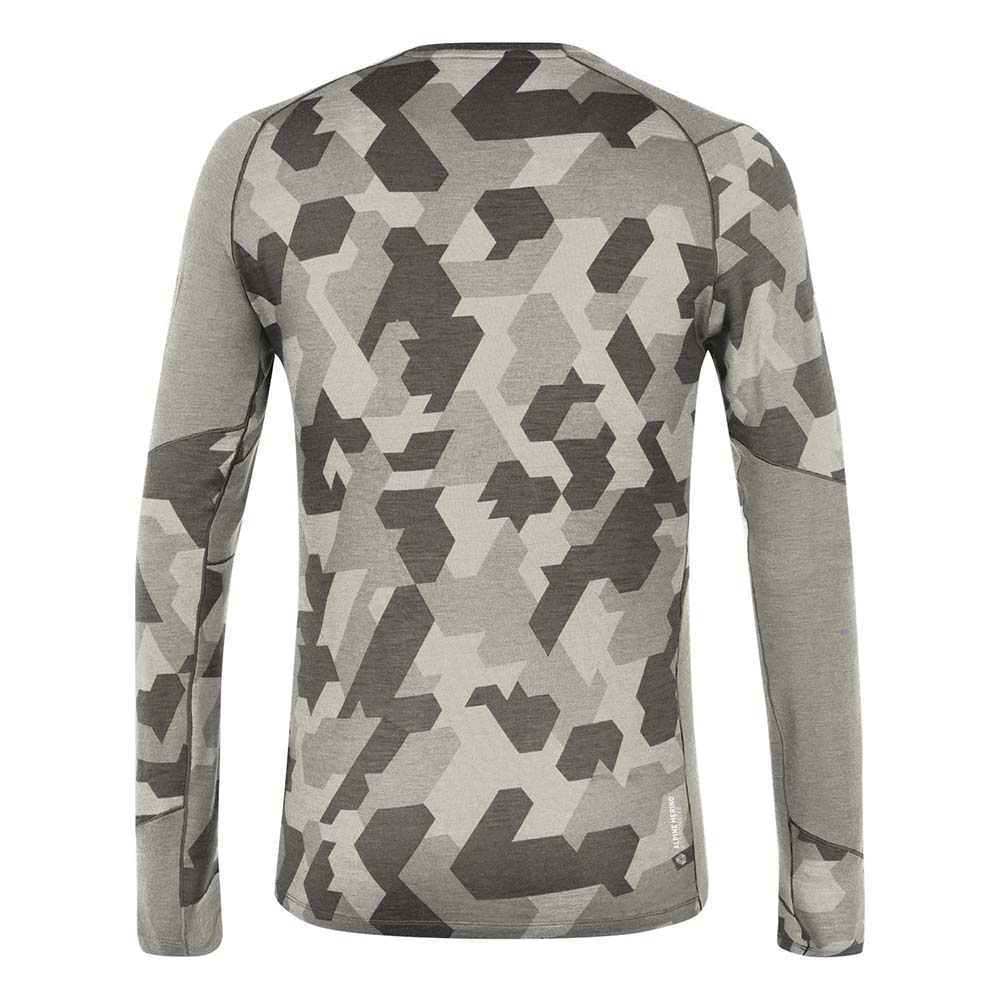 Salewa Cristallo Warm Alpine Merino Responsive Long Sleeve Grey Men Baselayer