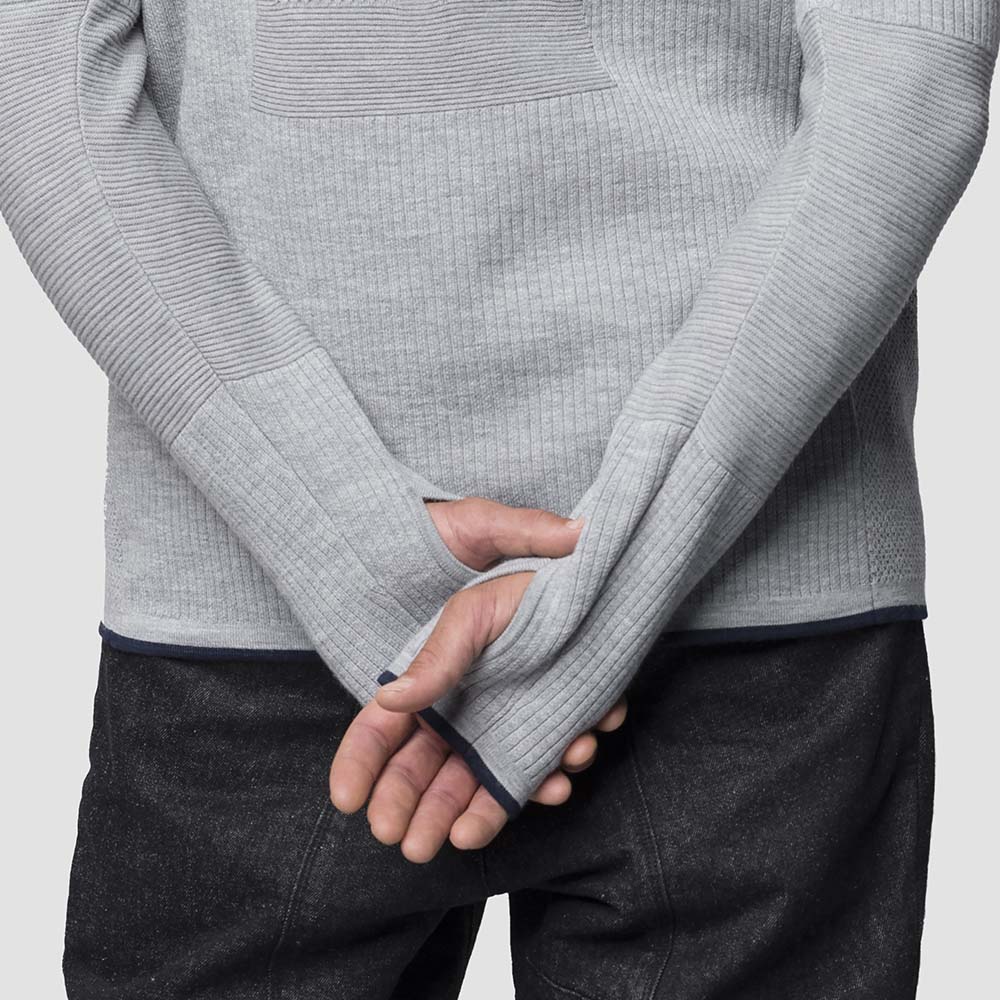 Salewa Fanes Engineered Merino Hybrid Navy Blue Men Jacket