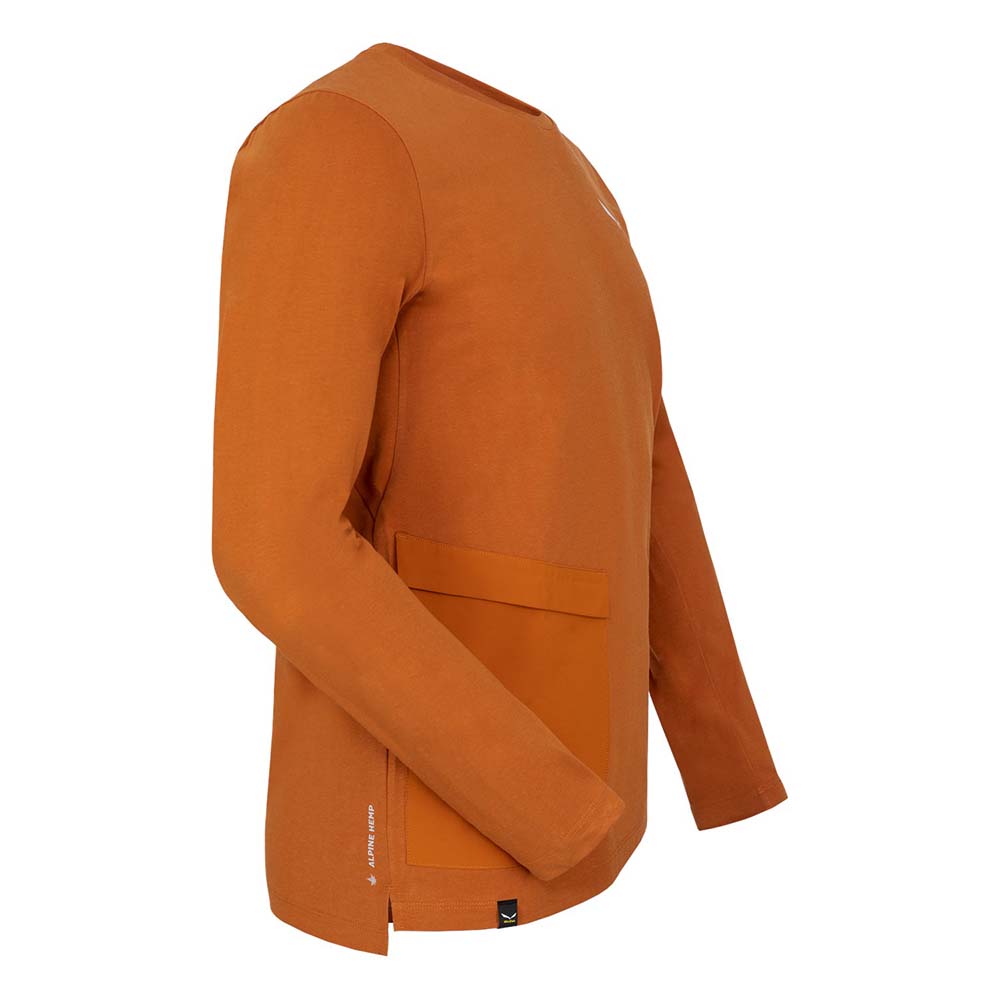 Salewa Puez Hemp Long Sleeve Orange Men T-Shirts