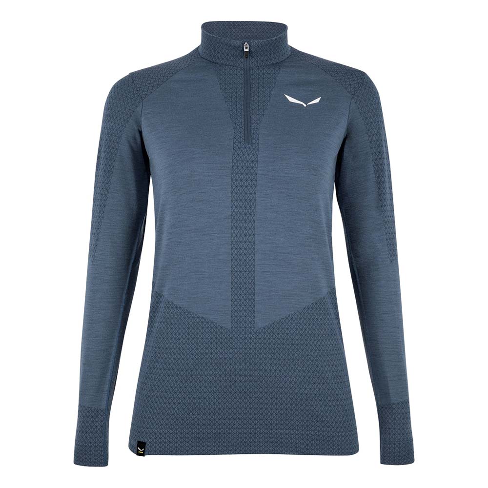 Salewa Zebru Responsive Half Zip Dark Blue Women T-Shirts