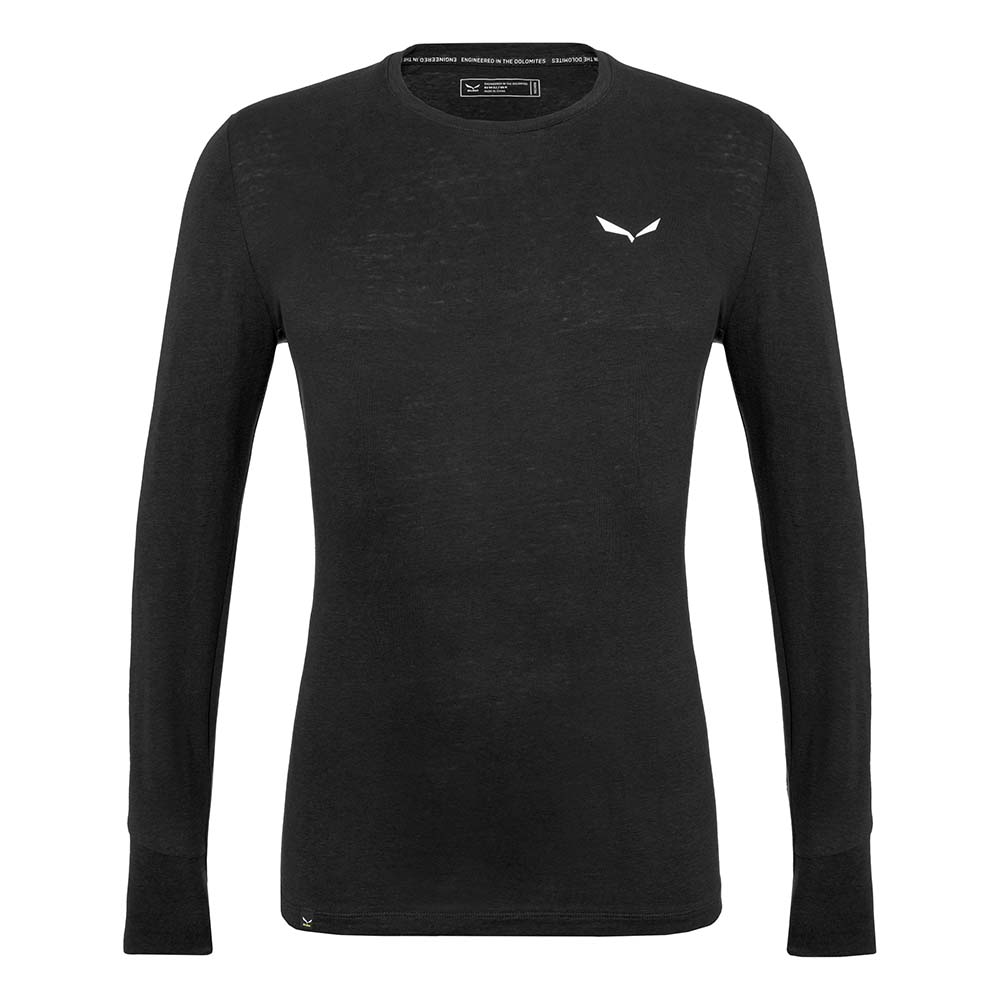 Salewa Lavaredo Hemp Long Sleeve Black Men T-Shirts