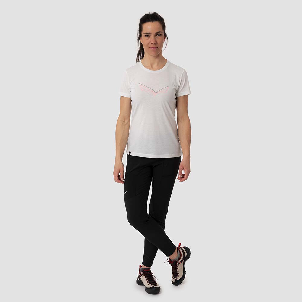 Salewa Pure Eagle Frame Dry White Women T-Shirts