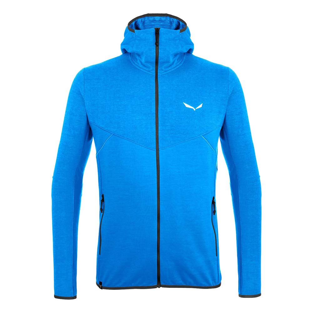 Salewa Light Micro Polarlite Full Zip Blue Men Hooded Jacket