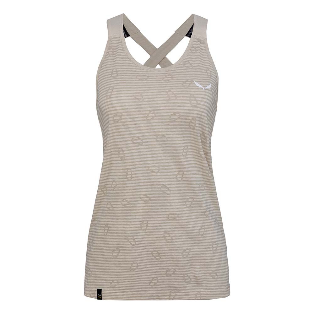 Salewa Lavaredo Hemp Graphic Beige Women Tank Top