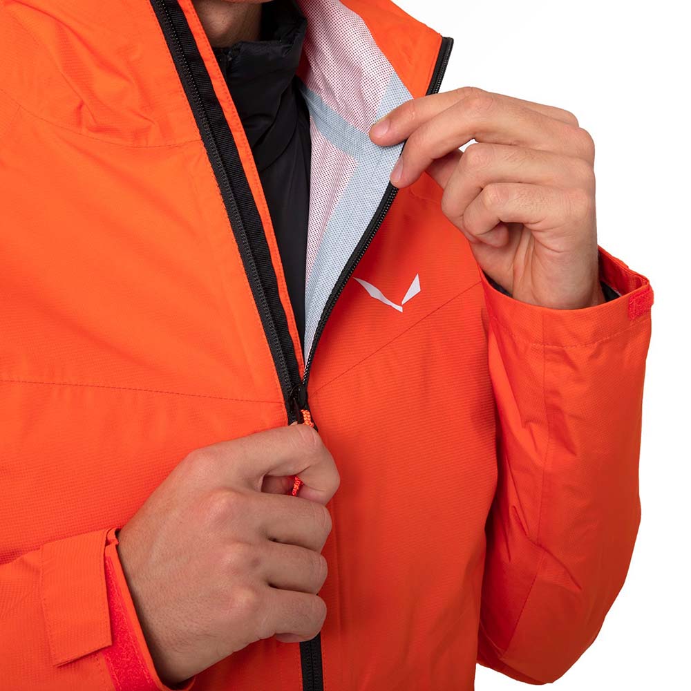 Salewa Puez Aqua Powertex Hardshell Red Orange Men Jacket