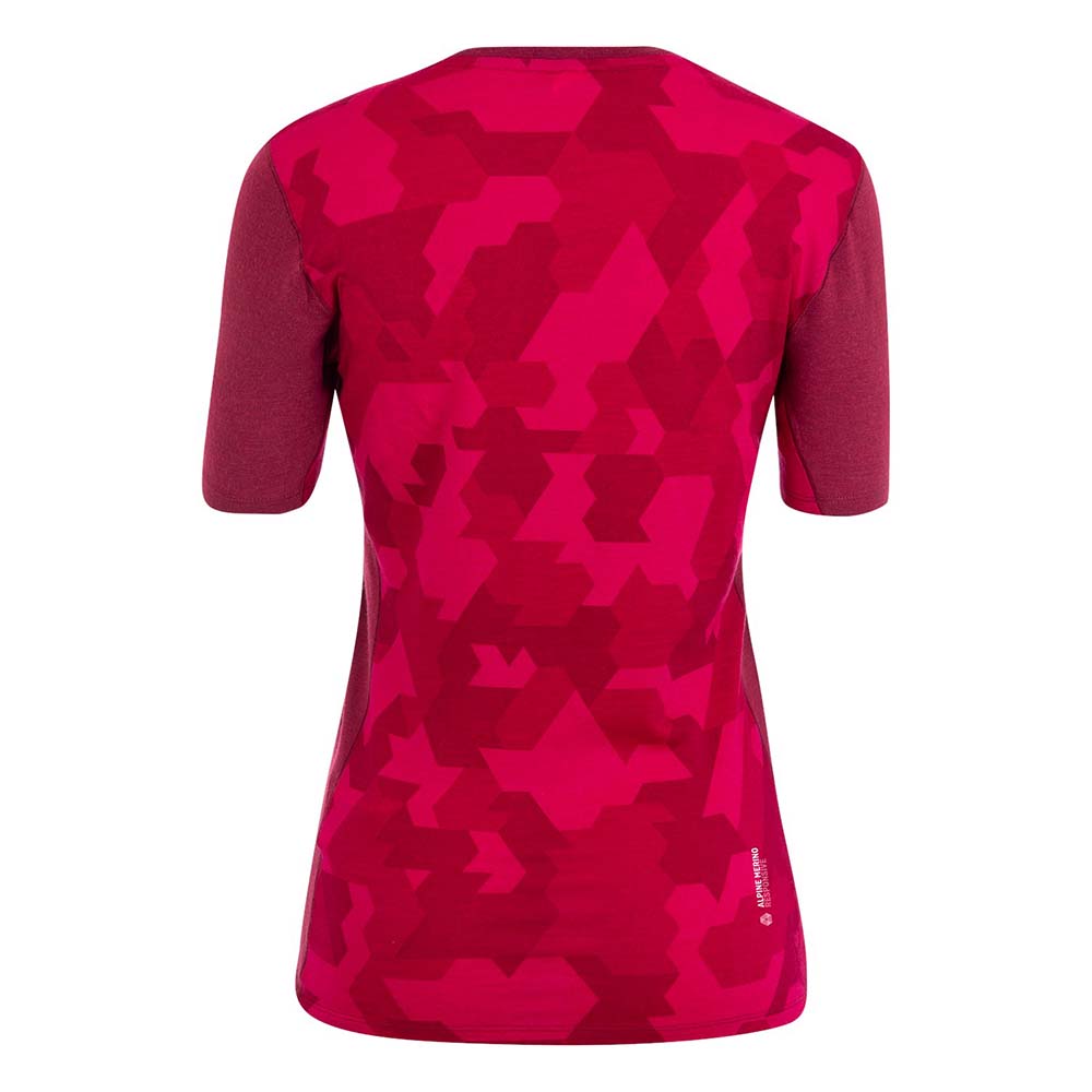 Salewa Cristallo Warm Alpine Merino Responsive Short Sleeve Violet/Red Women Baselayer