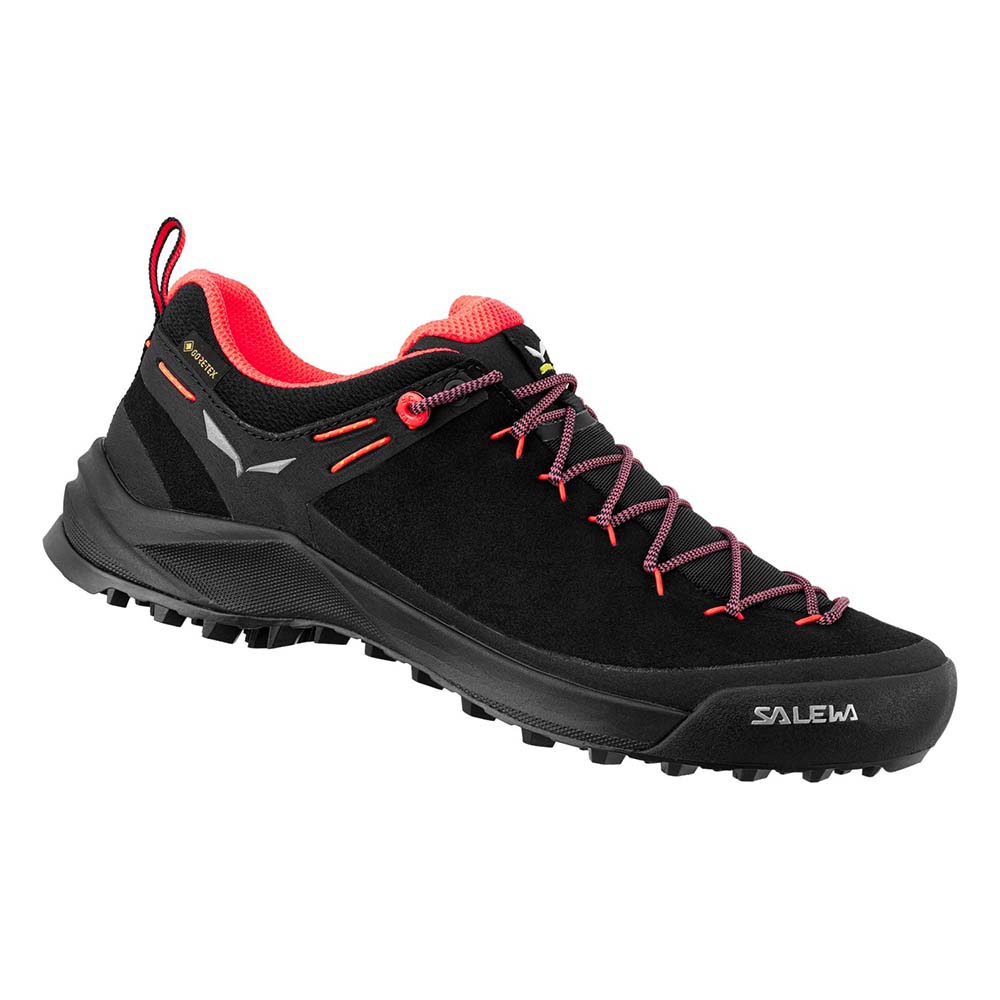 Salewa Wildfire Leather Black/Coral Women Hiking Shoes
