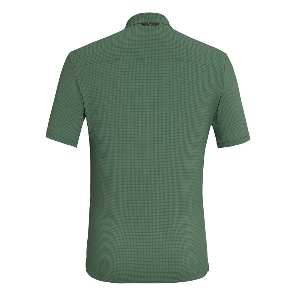 Salewa Puez Minicheck 2 Dry Short Sleeve Green Men Shirts