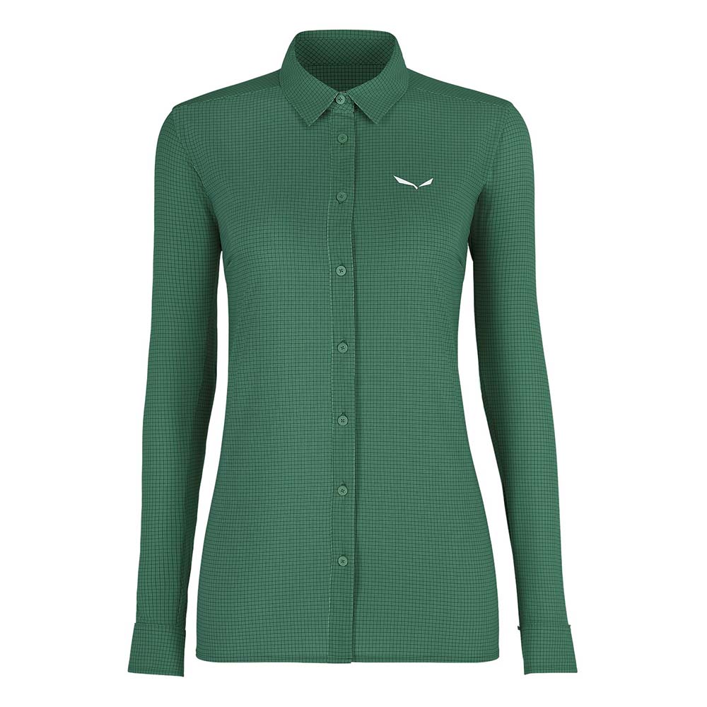 Salewa Puez Minicheck 2 Dry Green Women Shirts