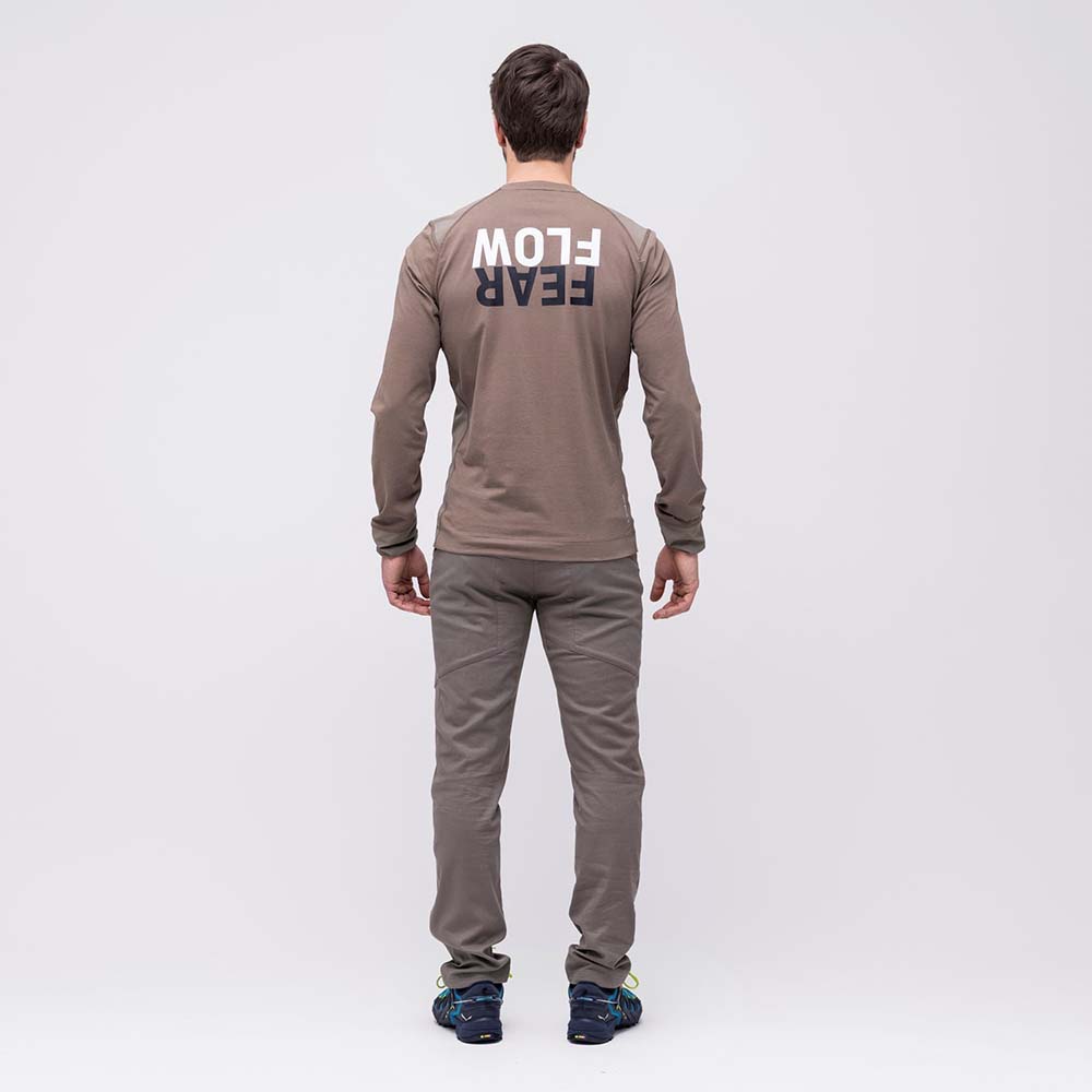 Salewa Alpine Hemp Graphic Long Sleeve Brown Men T-Shirts