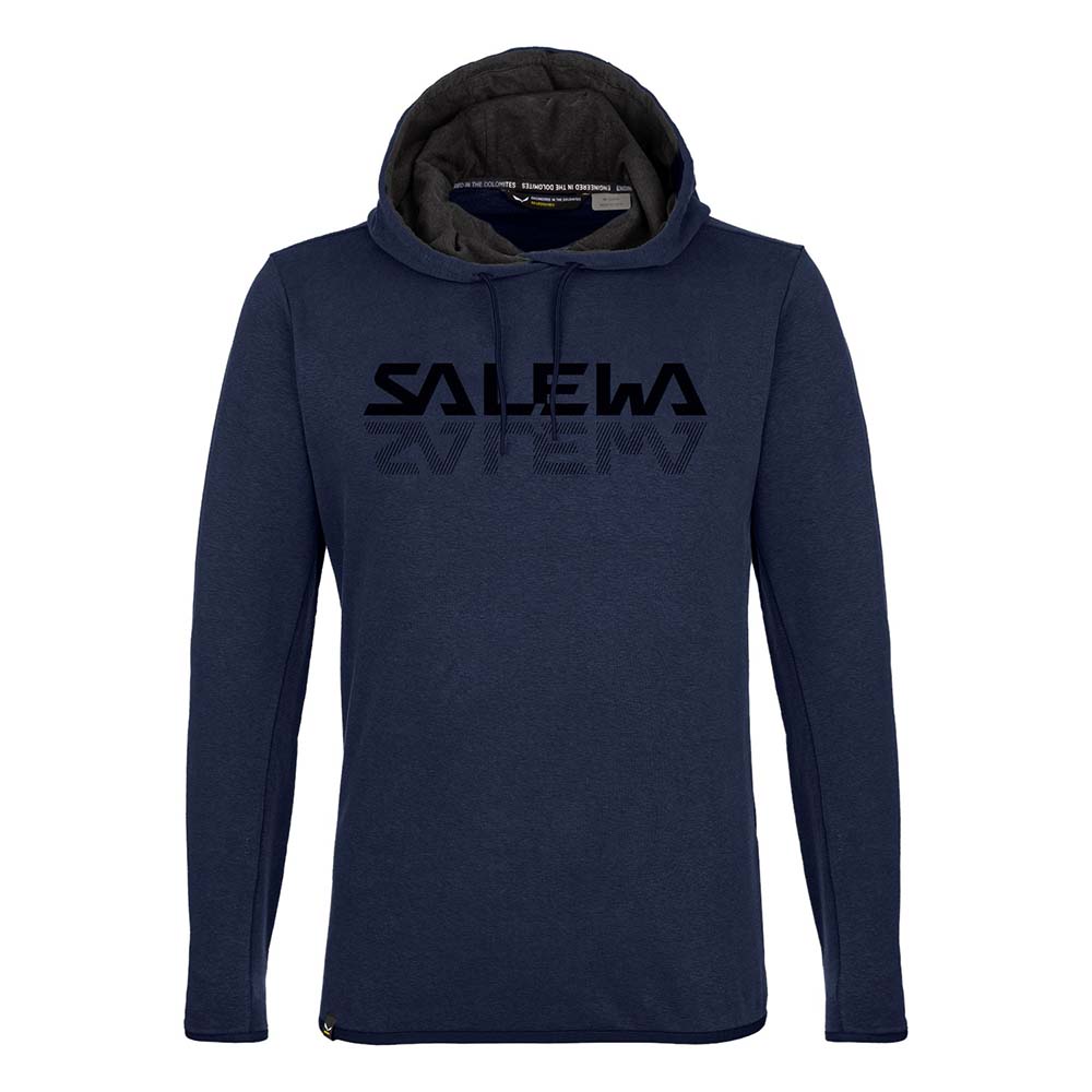 Salewa Puez Hemp Logo Navy Blue Men Hoodies