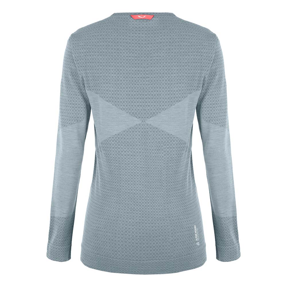 Salewa Zebru Responsive Long Sleeve Grey Women T-Shirts