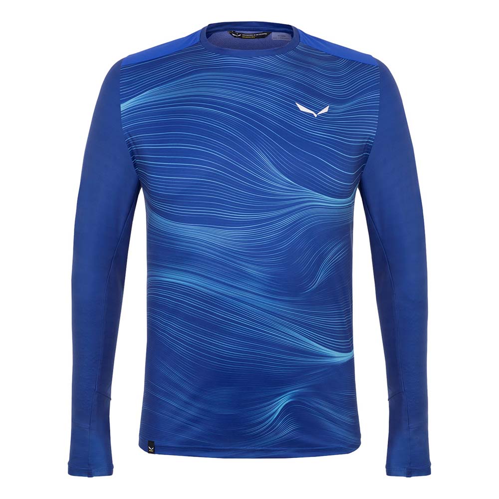 Salewa Seceda Dry Long Sleeve Blue Men T-Shirts