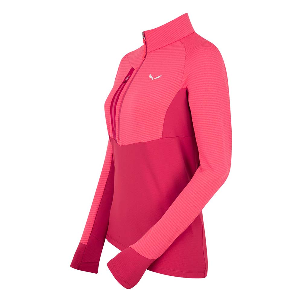 Salewa Vajolet Polarlite Responsive Half Zip Fleece Pink Women Tops