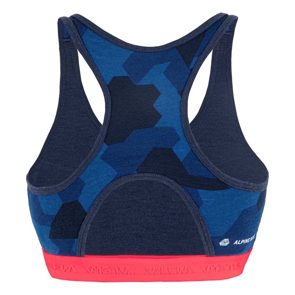 Salewa Cristallo Warm Alpine Merino Responsive Navy Blue Women Sports Bra