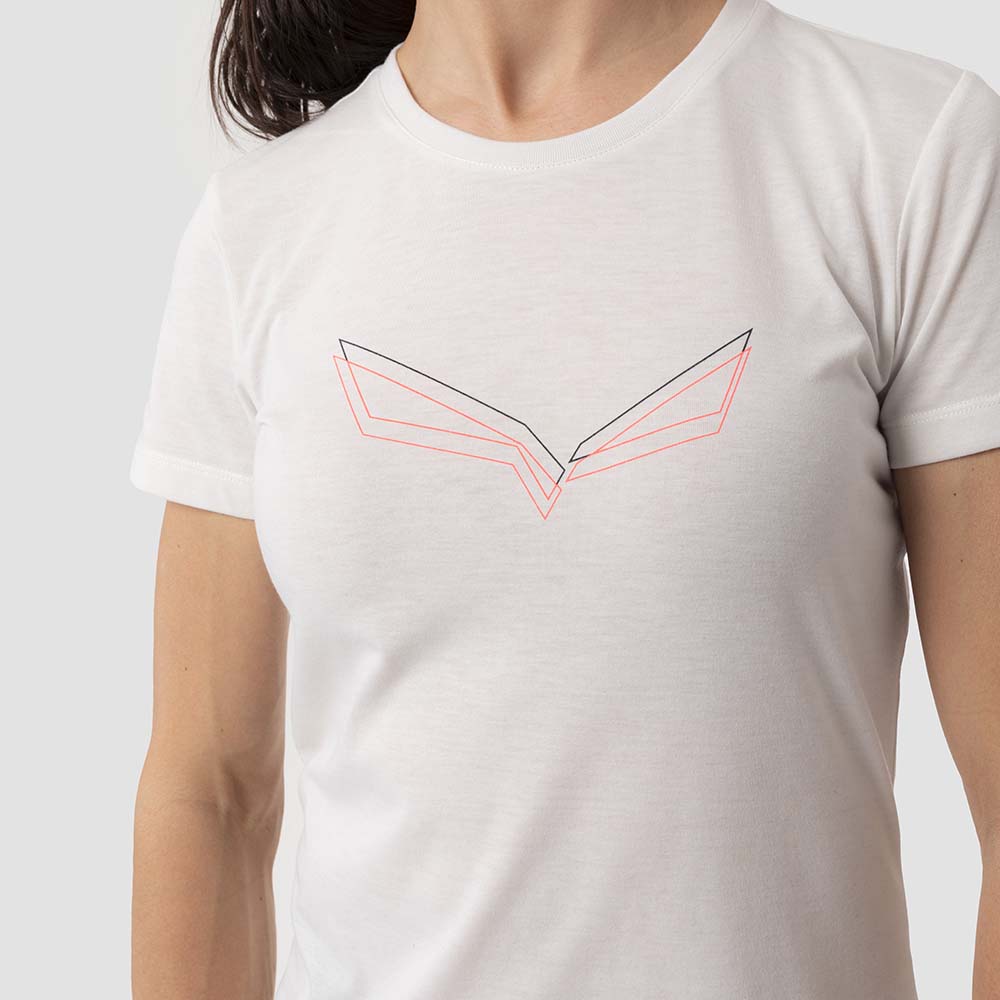Salewa Pure Eagle Frame Dry White Women T-Shirts