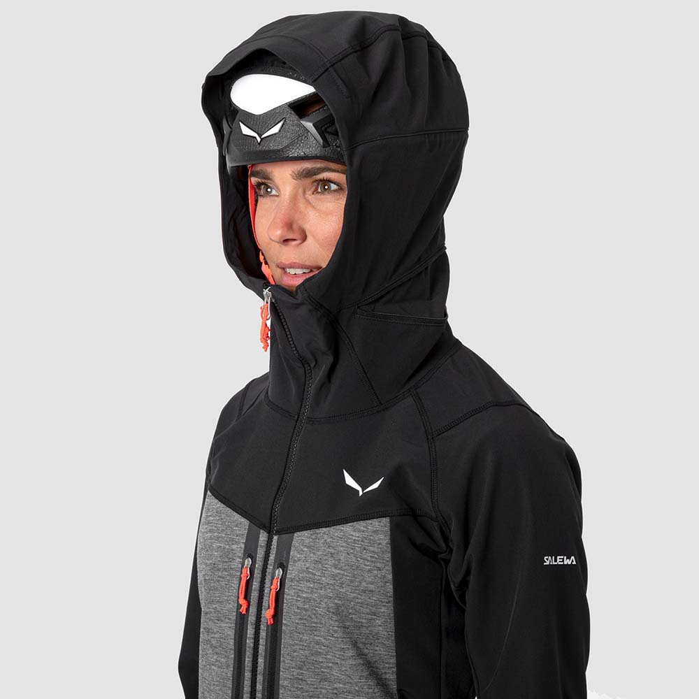 Salewa Comici Stormwall/Durastretch Softshell Black Women Jacket