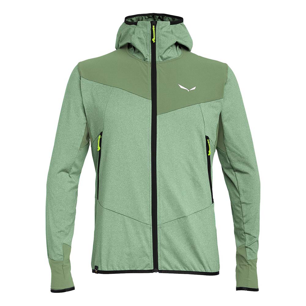 Salewa Agner Hybrid Polarlite Durastretch Green Men Hooded Jacket