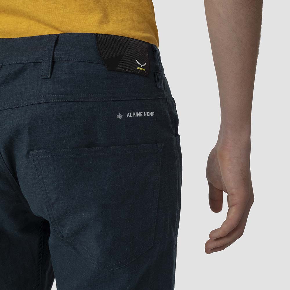 Salewa 5 Pockets Hemp Navy Blue Men Pants