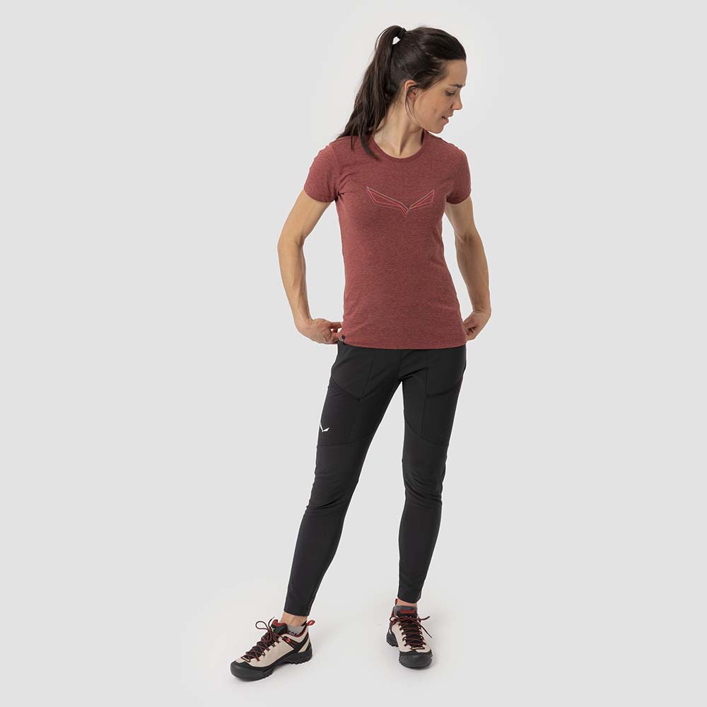 Salewa Pure Eagle Frame Dry Red Women T-Shirts