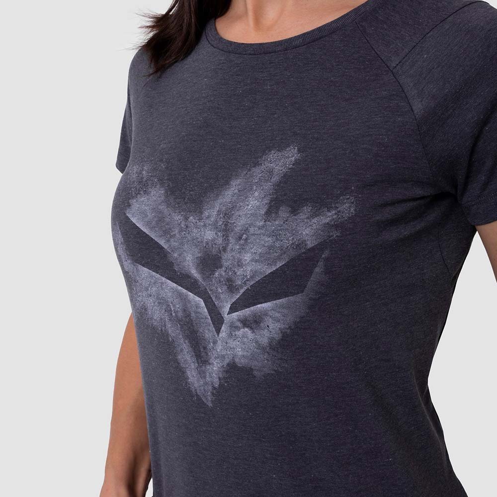 Salewa Pure Chalk Dryton Navy Blue Women T-Shirts