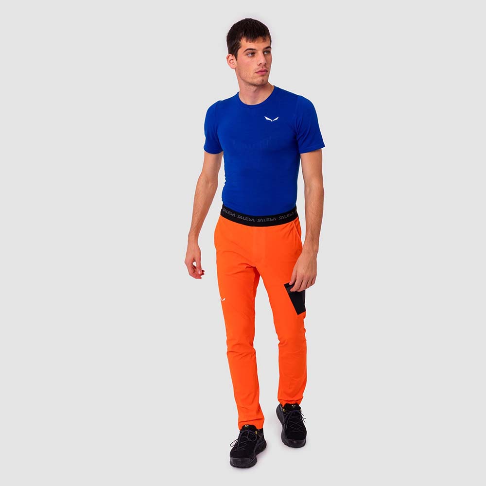 Salewa Pedroc Light Durastretch Red Orange Men Pants