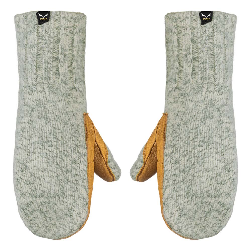 Salewa Walk Wool Leather Grey/Tan Women Mittens