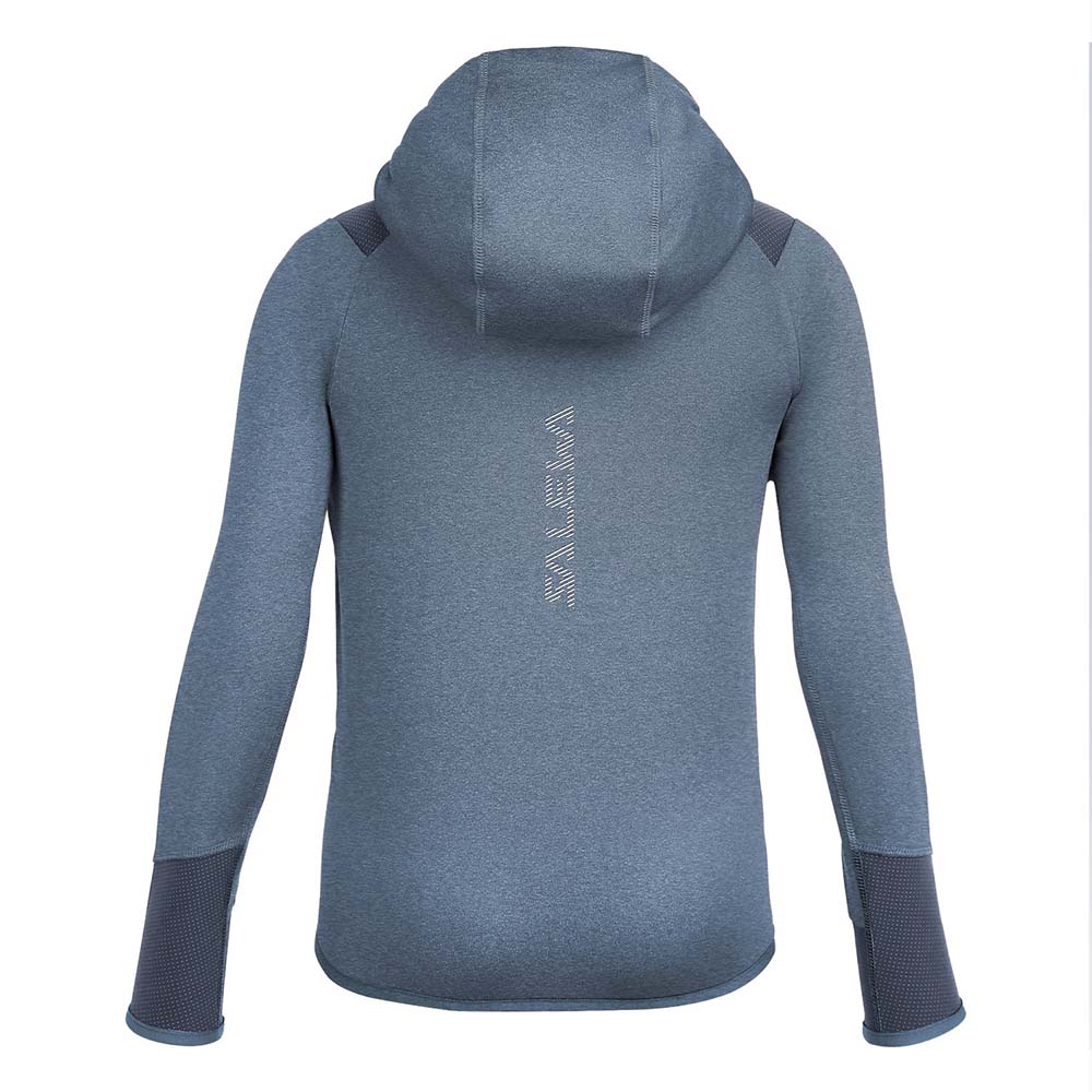 Salewa Agner Melange Polarlite Full Zip Grey Kids Hooded Jacket