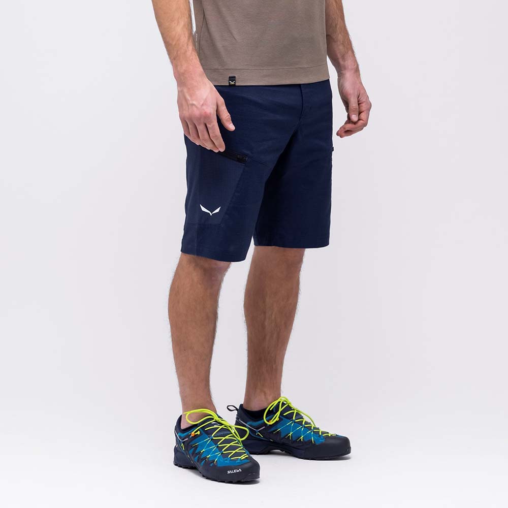 Salewa Alpine Hemp Cargo Navy Blue Men Shorts