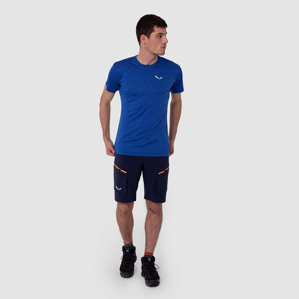 Salewa Puez Melange Dry Blue Men T-Shirts