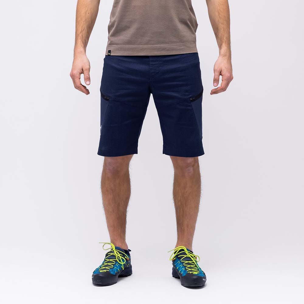 Salewa Alpine Hemp Cargo Navy Blue Men Shorts