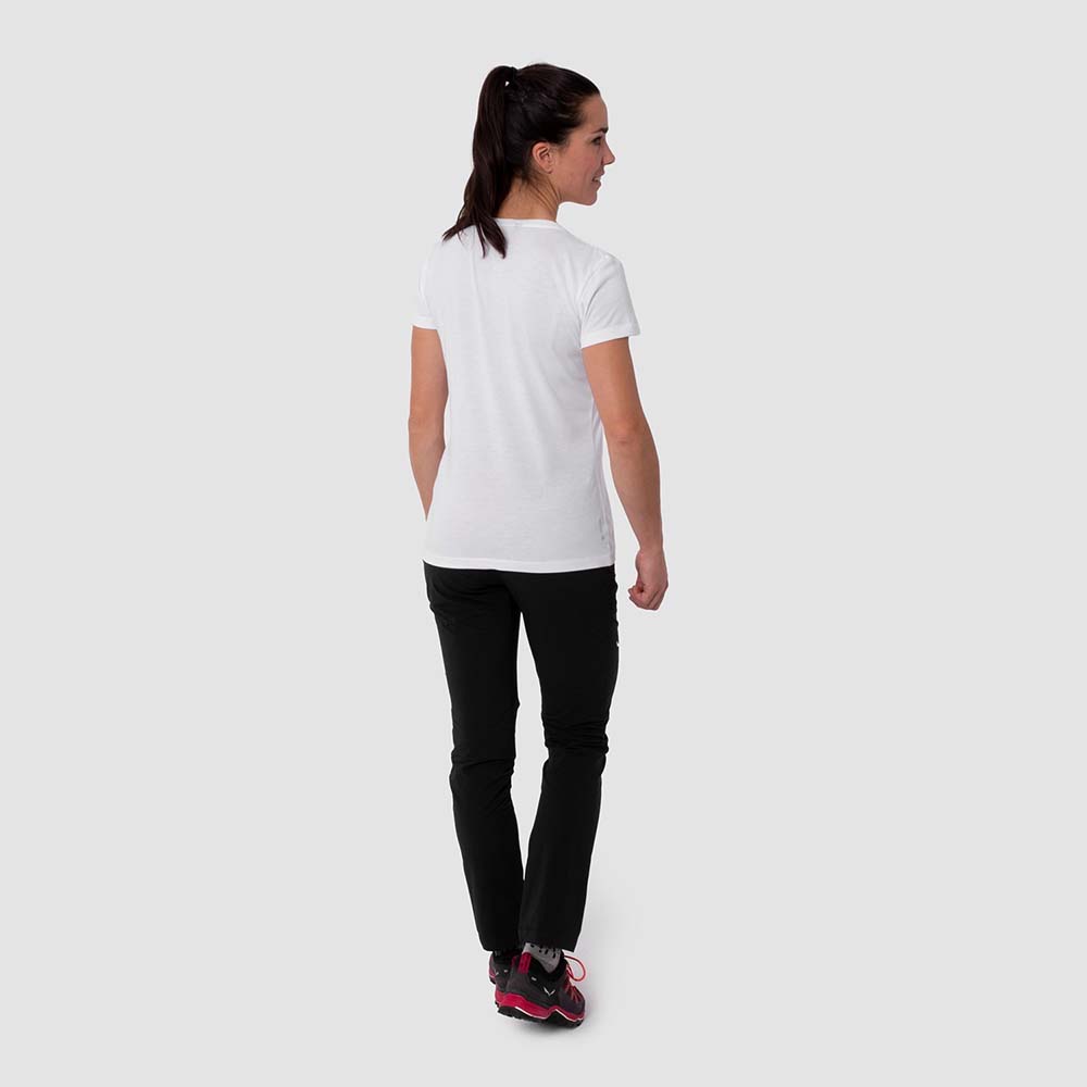 Salewa Lines Graphic Dry White Women T-Shirts